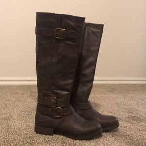 Taupe Autumn Knee High Boots